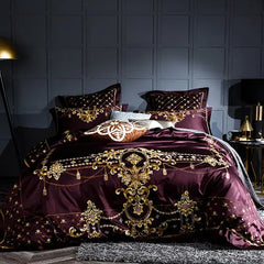 100S Egyptian Cotton 500TC Embroidered Bedding Set