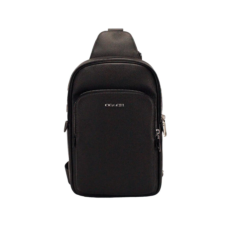 Coach Ethan Black Leather Sling Pack Shoulder Bag