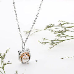Custom Cat Photo Pendant for Women
