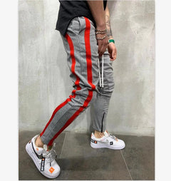 Men's Color Block Striped Casual Pants
