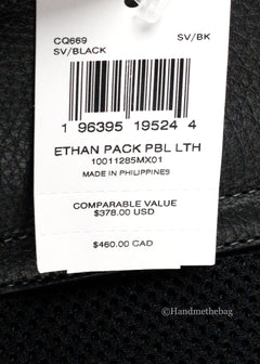 Coach Ethan Black Leather Sling Pack Shoulder Bag