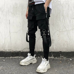 Trendy Men's Harem Pants with Strap - Casual Style