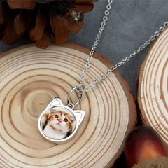 Custom Cat Photo Pendant for Women