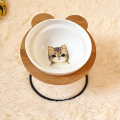 Spine Protection Bowl Holder for Cat Food and Water
