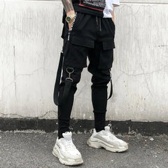 Trendy Men's Harem Pants with Strap - Casual Style