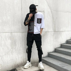 Trendy Men's Harem Pants with Strap - Casual Style