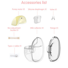 Portable Electric Wearable Mute Breast Pump All-in-One