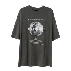 Women's Loose Fit Earth Print Short Sleeve T-Shirt