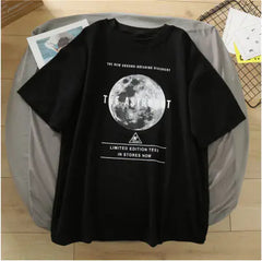 Women's Loose Fit Earth Print Short Sleeve T-Shirt